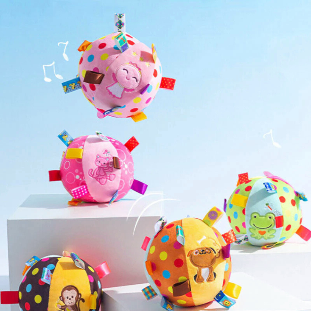 JoyBounce インタラクティブ犬用ボール - ふわふわの音が鳴るおもちゃ