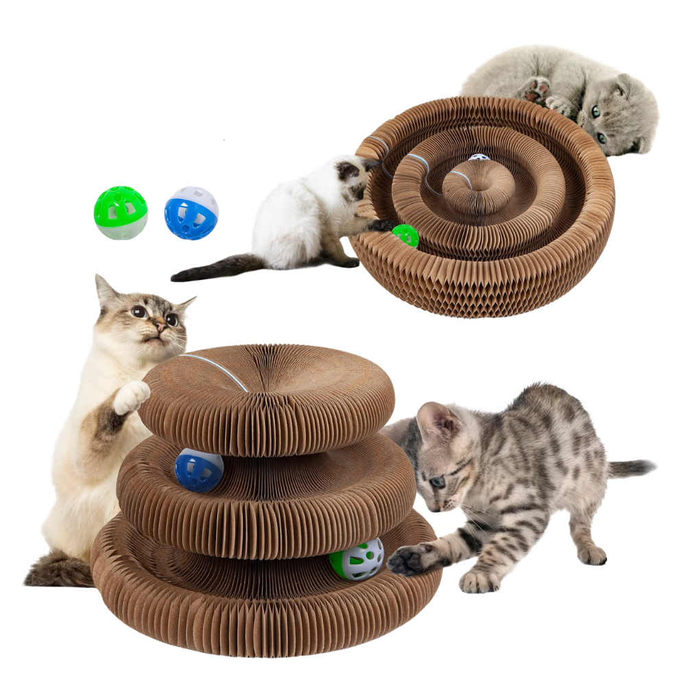 PurrPlay skládací škrabadlo pro kočky - odpočívadlo na škrábání a hraní