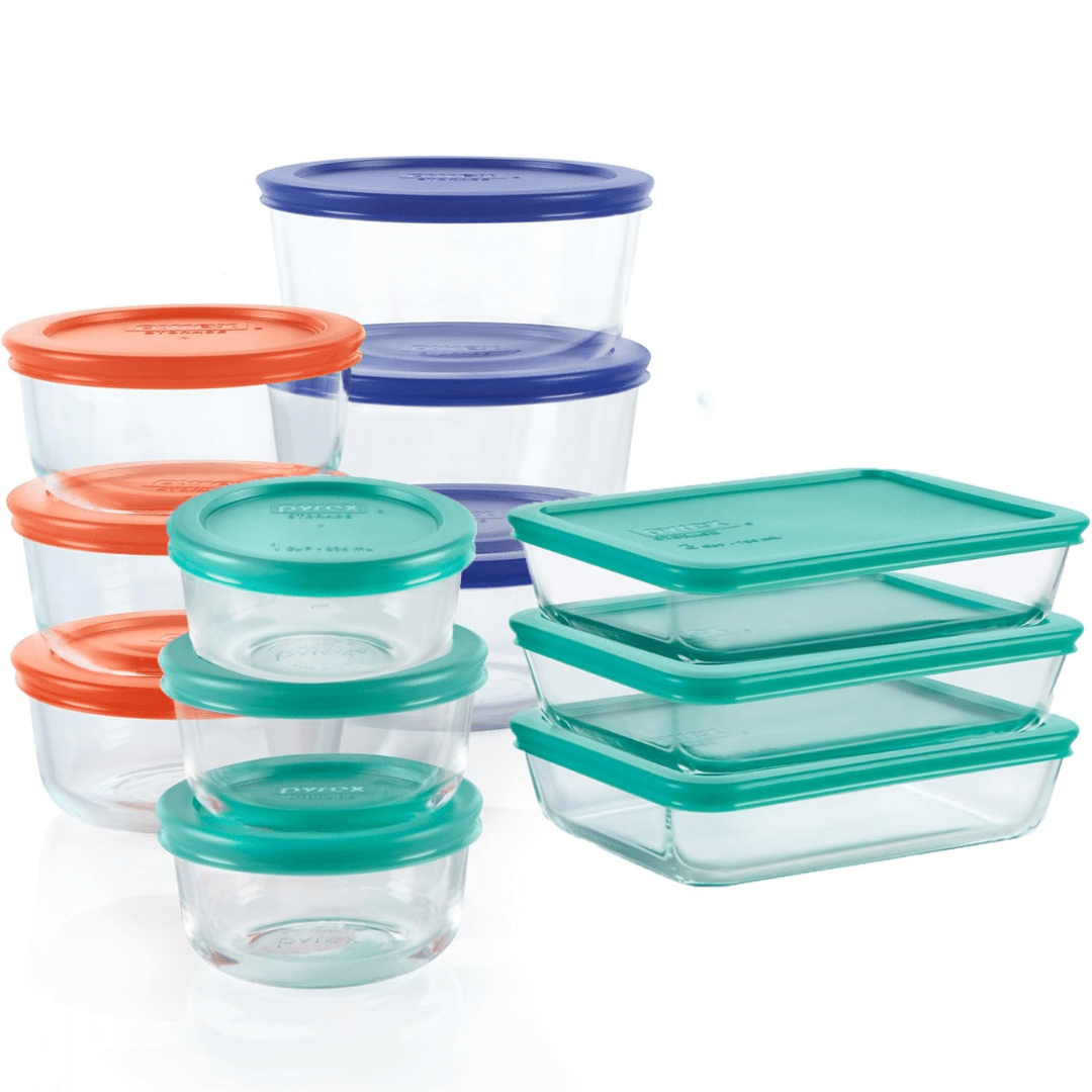 ClearNest BPA-freies Glas-Lebensmittelaufbewahrungsset mit 12 Teilen für vielbeschäftigte Küchen, luftdicht
