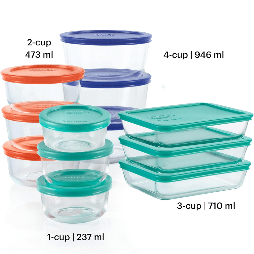 ClearNest BPA-freies Glas-Lebensmittelaufbewahrungsset mit 12 Teilen für vielbeschäftigte Küchen, luftdicht