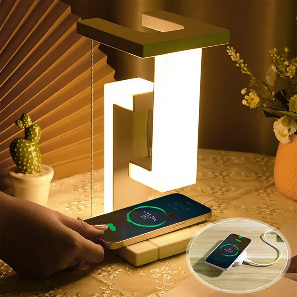 Modern LED Table Lamp with Wireless Charging Base