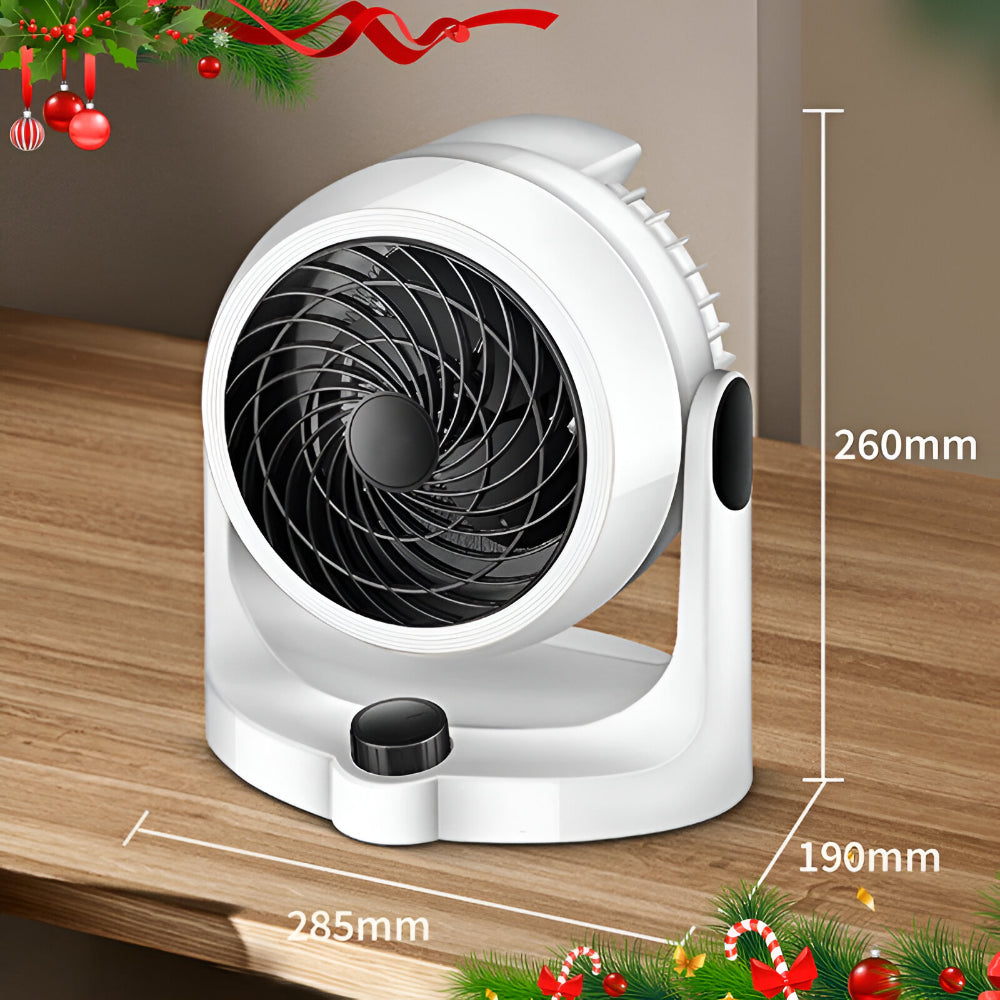 2-i-1 kompakt ventilator og varmeblæser — støjsvag luftcirkulation