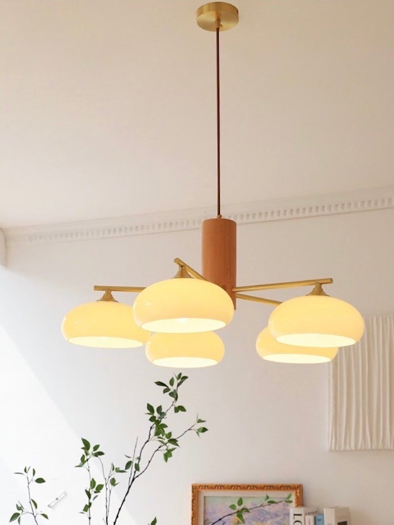 Medieval Log Style Vintage Glass Chandelier | Esilora