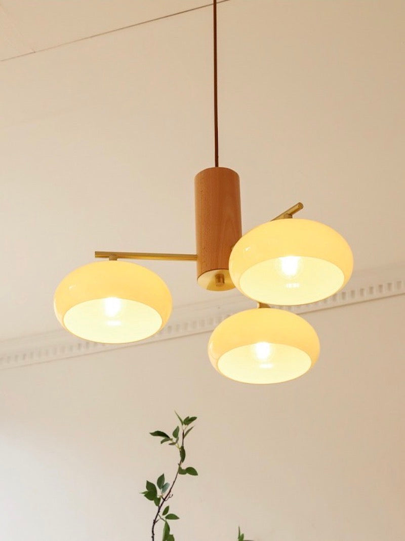Medieval Log Style Vintage Glass Chandelier | Esilora
