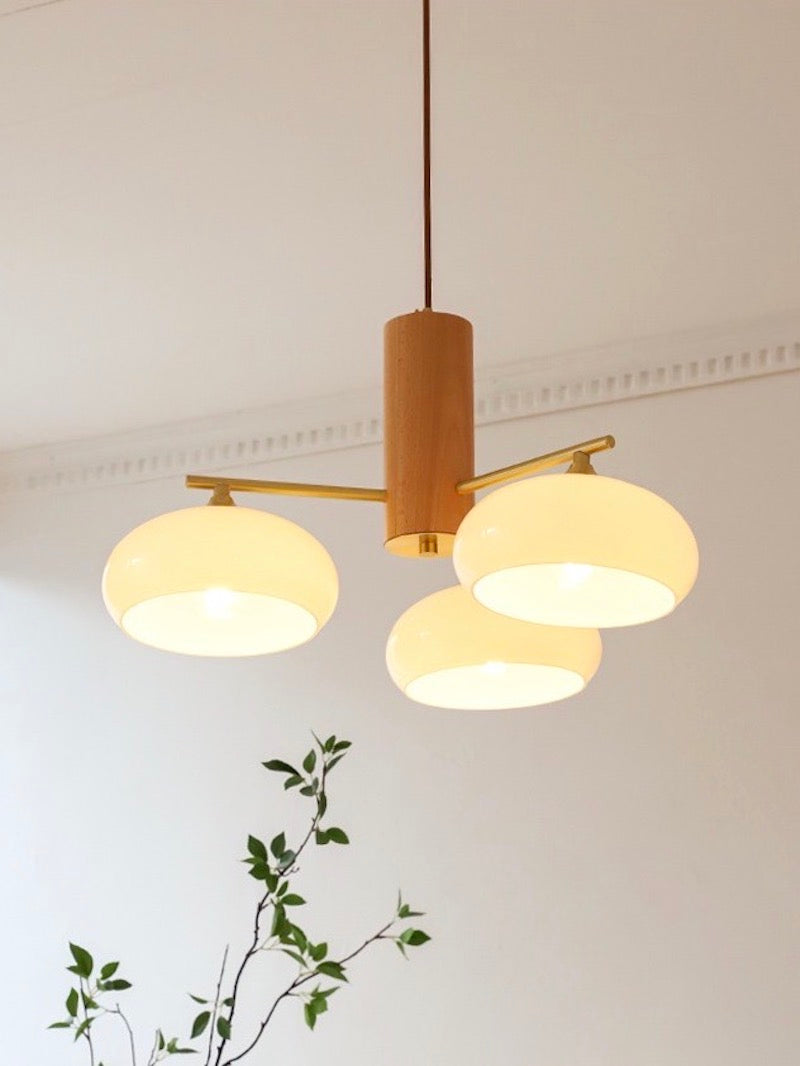 Medieval Log Style Vintage Glass Chandelier | Esilora
