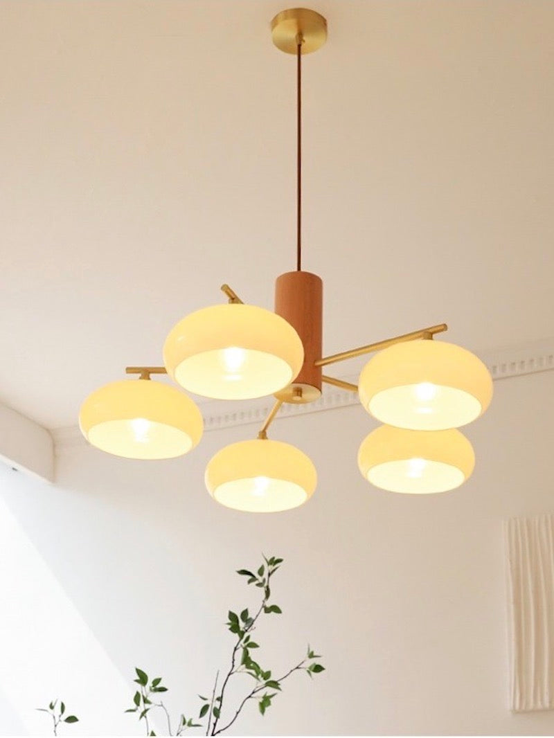 Medieval Log Style Vintage Glass Chandelier | Esilora