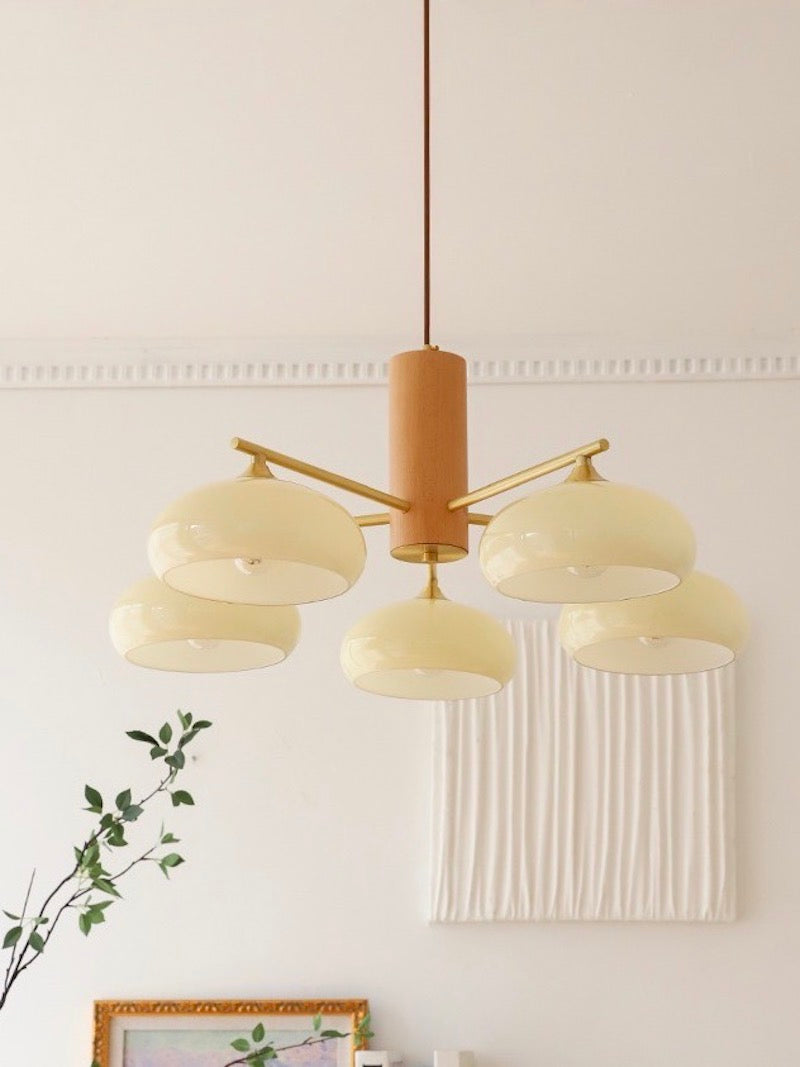Medieval Log Style Vintage Glass Chandelier | Esilora