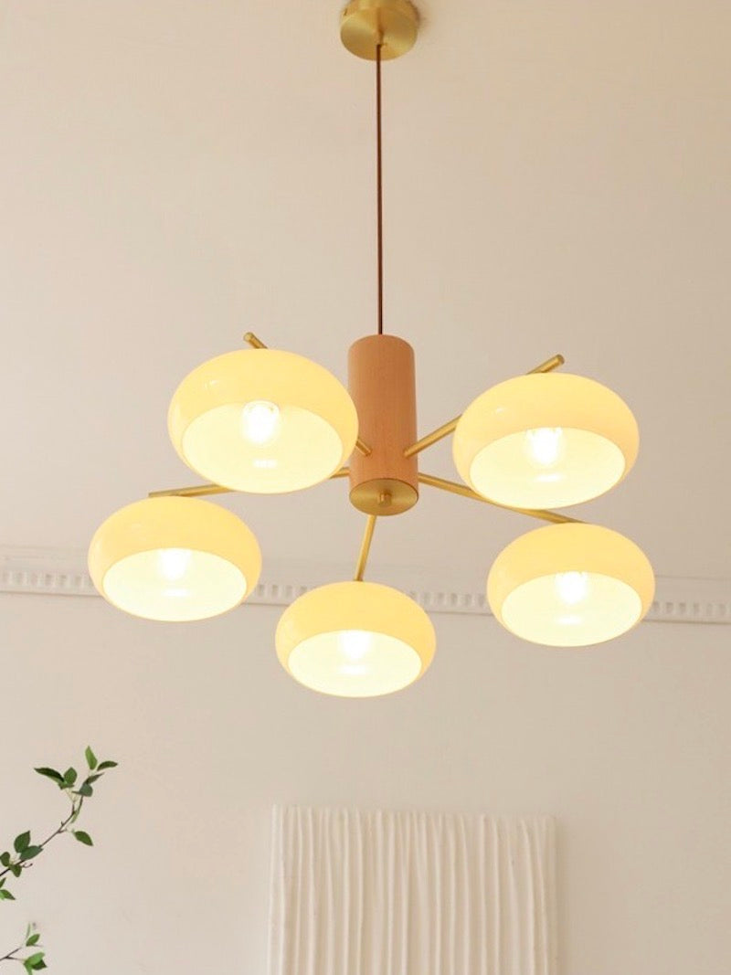 Medieval Log Style Vintage Glass Chandelier | Esilora