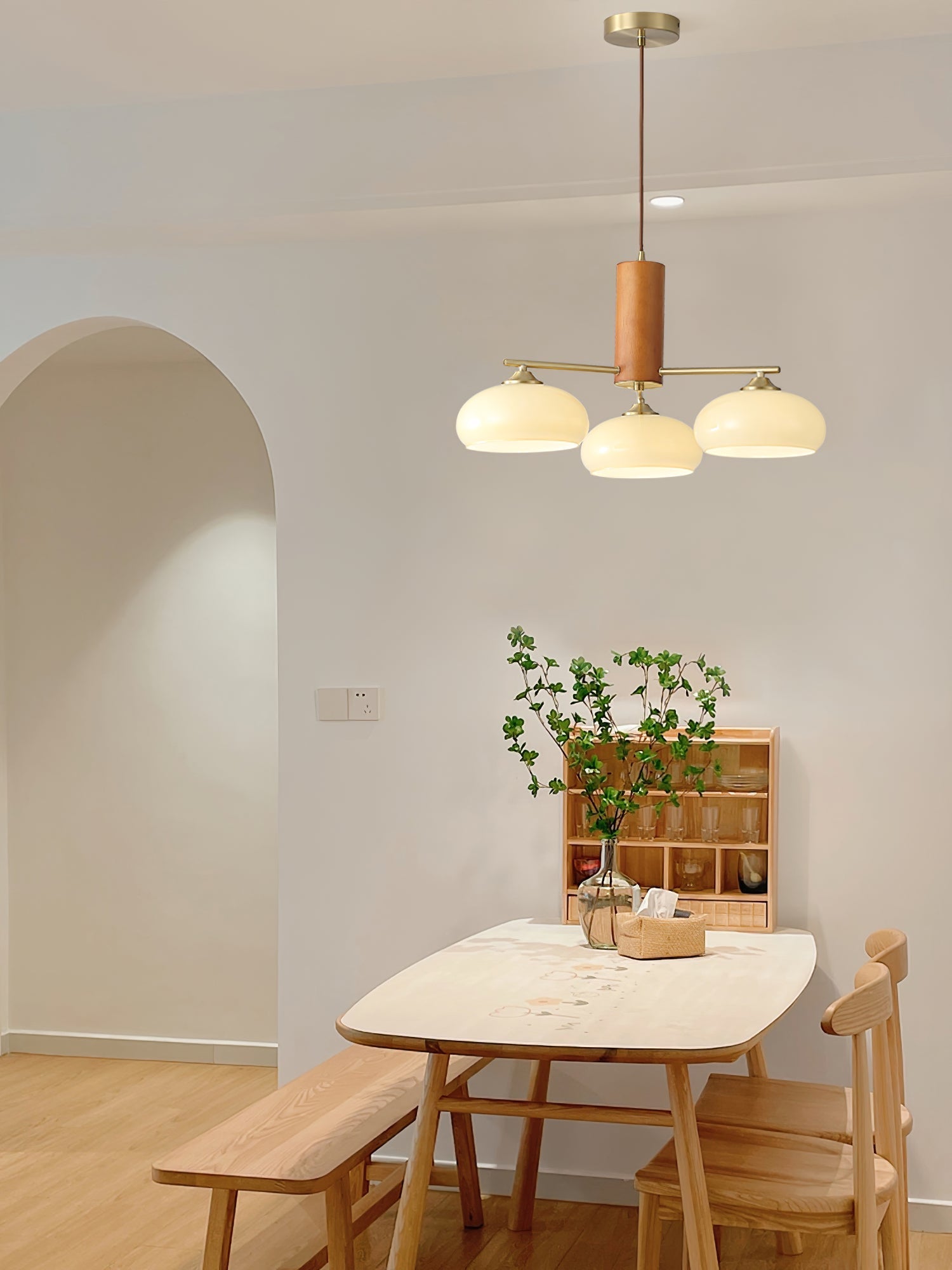 Medieval Log Style Vintage Glass Chandelier | Esilora
