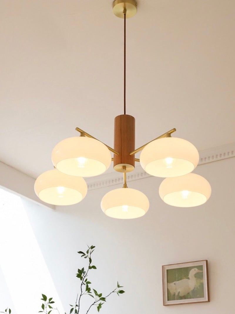 Medieval Log Style Vintage Glass Chandelier | Esilora