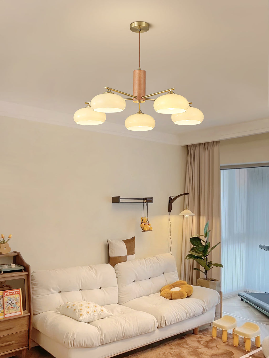 Medieval Log Style Vintage Glass Chandelier | Esilora