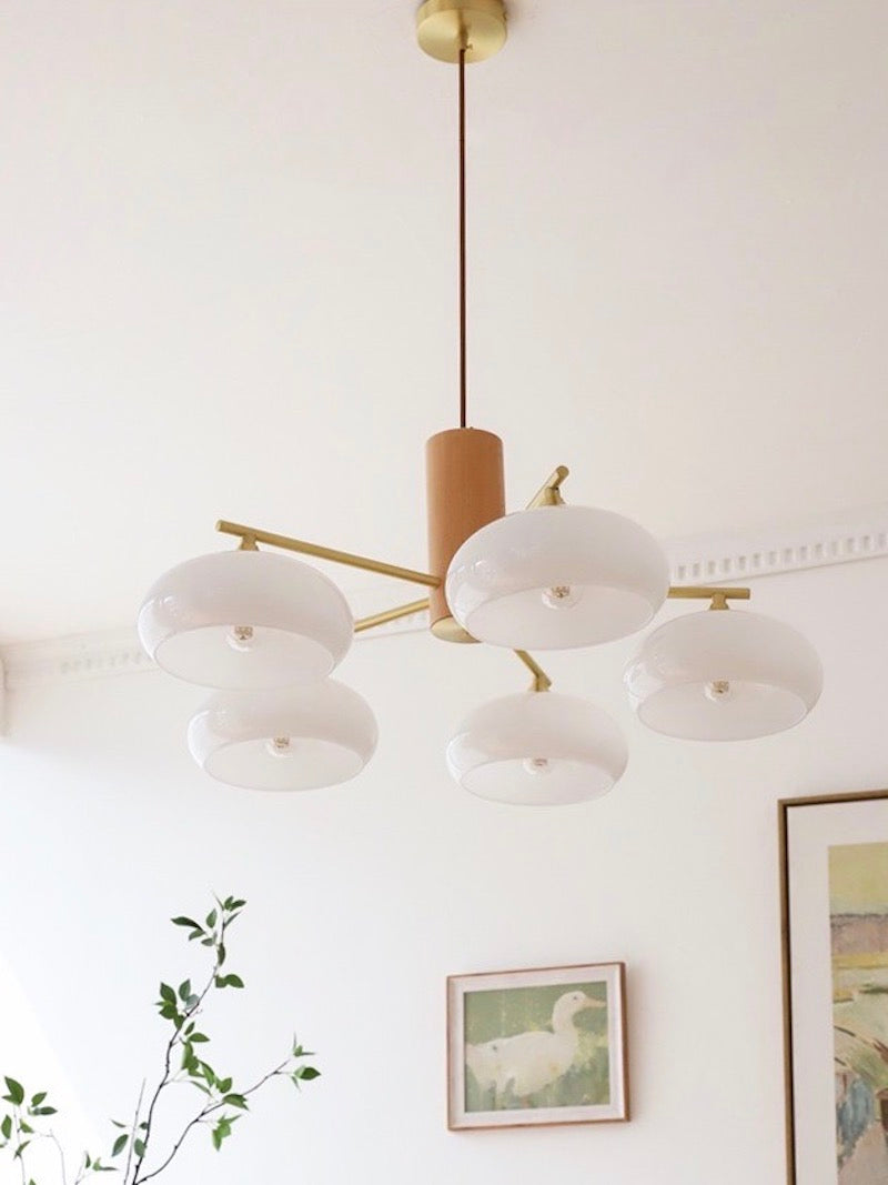Medieval Log Style Vintage Glass Chandelier | Esilora