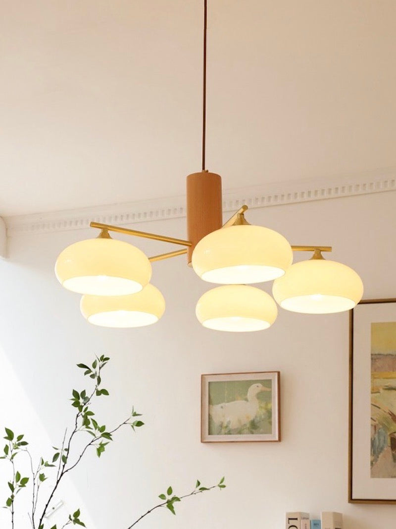 Medieval Log Style Vintage Glass Chandelier | Esilora