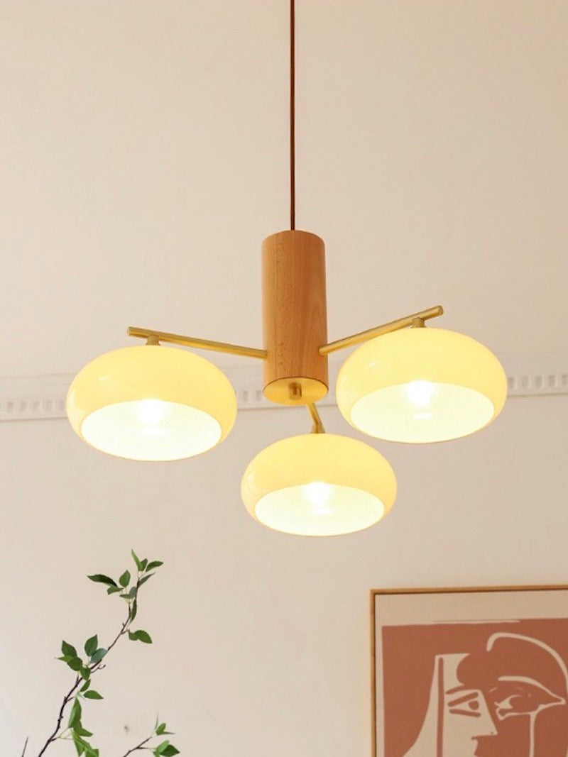 Medieval Log Style Vintage Glass Chandelier | Esilora