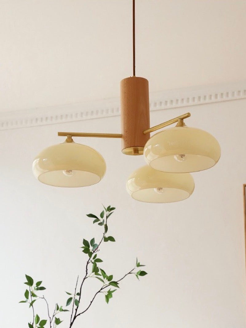 Medieval Log Style Vintage Glass Chandelier | Esilora