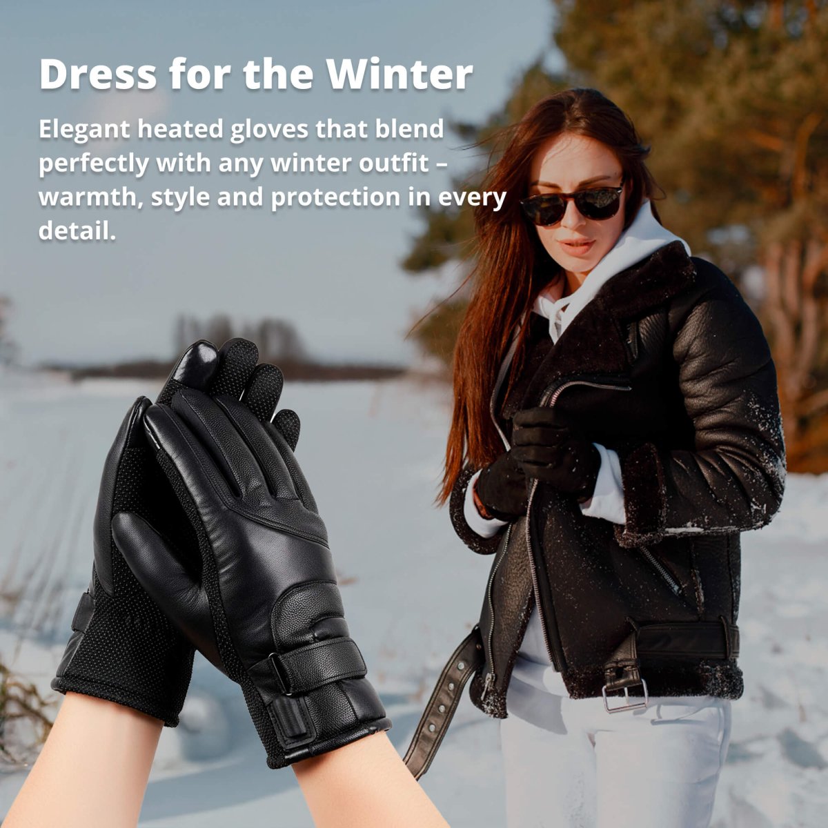 EverGlow Adjustable Waterproof Heated Gloves For Women