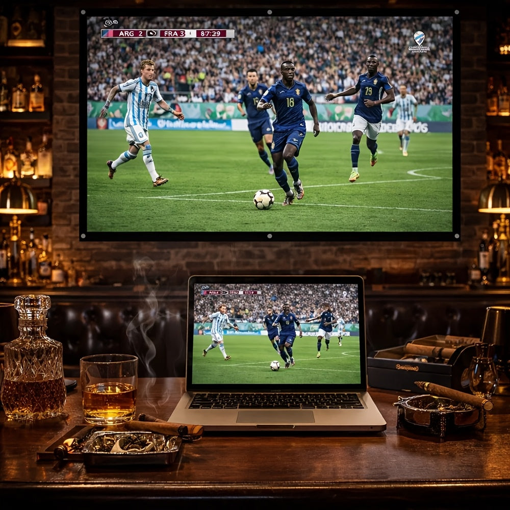 World Championship Portable Projector Screen — Quick Fold-Flat Setup