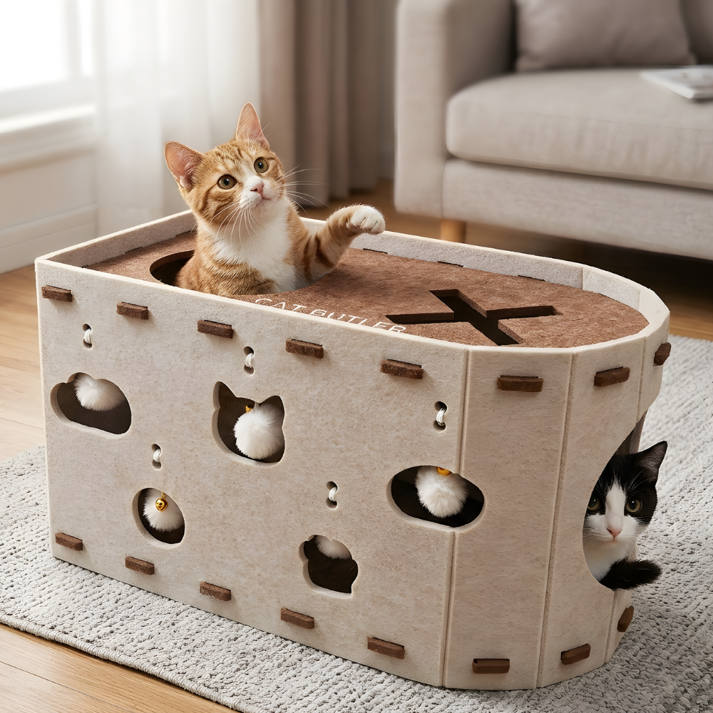 WhiskerHaven Multi-Level Cat Hideout — Climbing & Resting Spaces