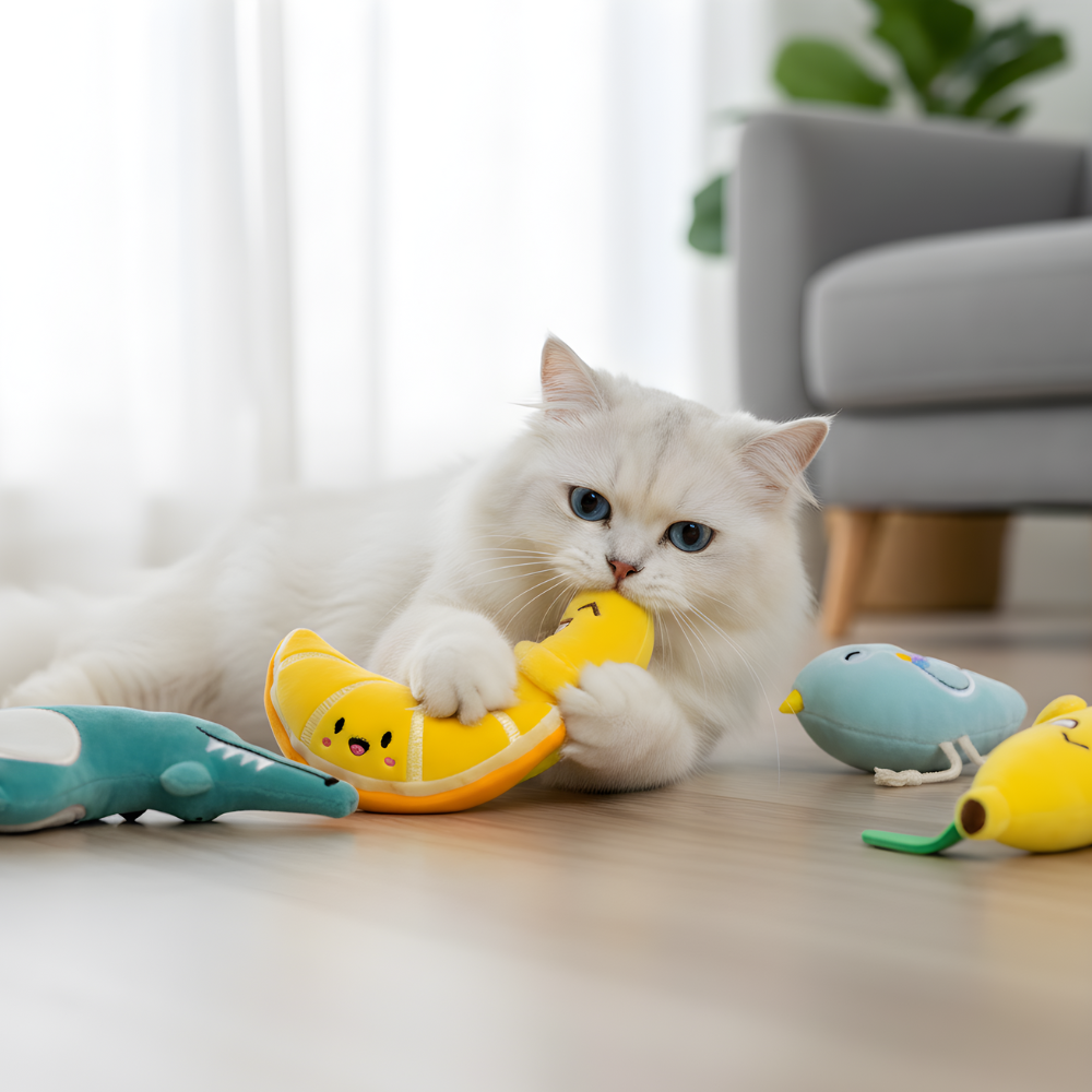WhiskerSnugs Catnip Plush Toy Set — Comfort and Gentle Play