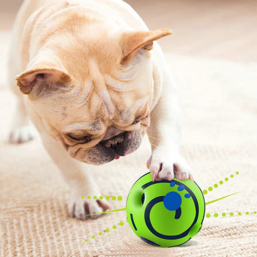 WobbleJoy Interactive Dog Ball — Motion-Activated Sound Toy