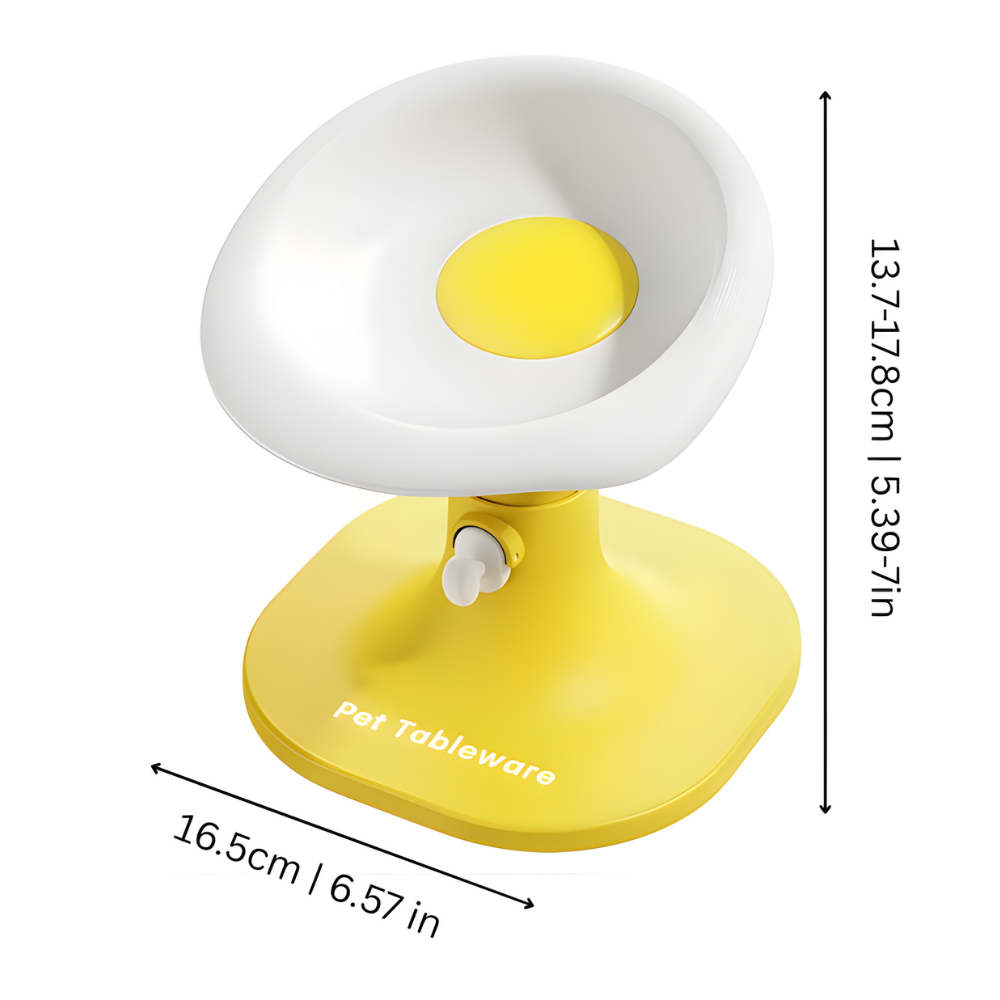 YolkRise Adjustable Cat Feeding Bowl — Ergonomic Raised Design