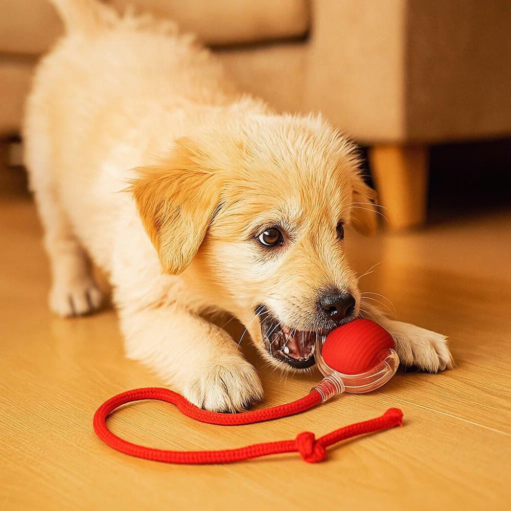 ZoomTether interactief achtervolgingsspeeltje voor honden — balspel aan een koord
