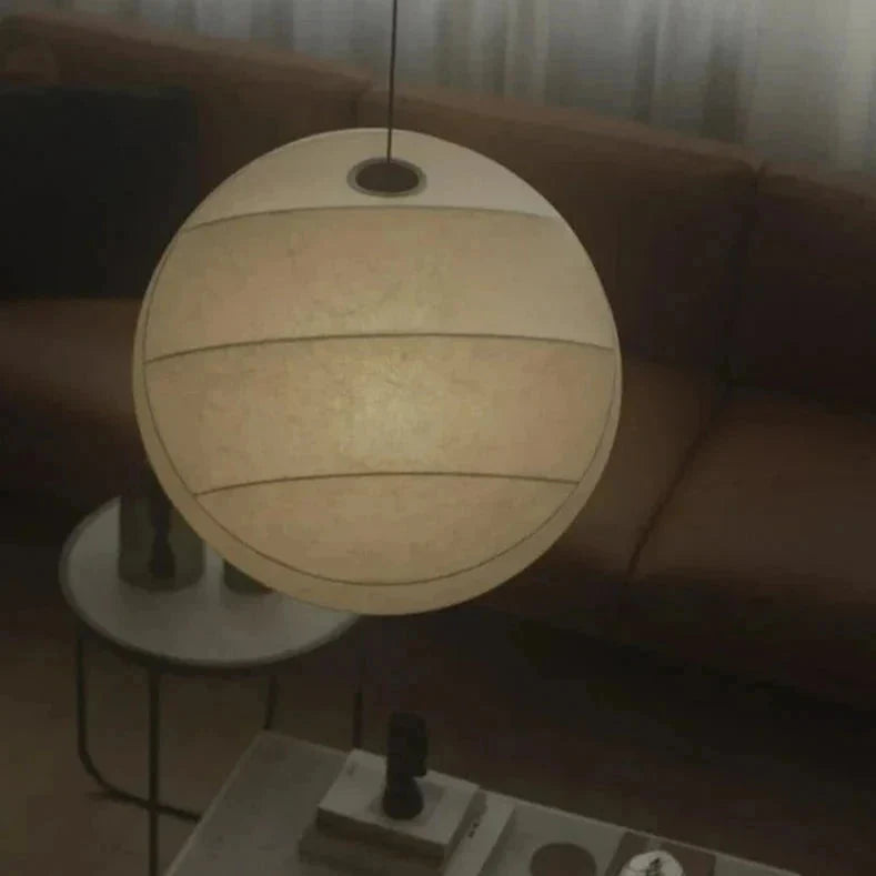 Wabi Sabi Silk Ball Japandi Pendant Light | Esilora