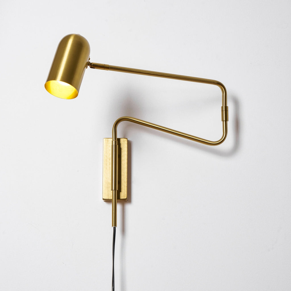 Adjustable Arm Plug In Wall Lamp | Esilora