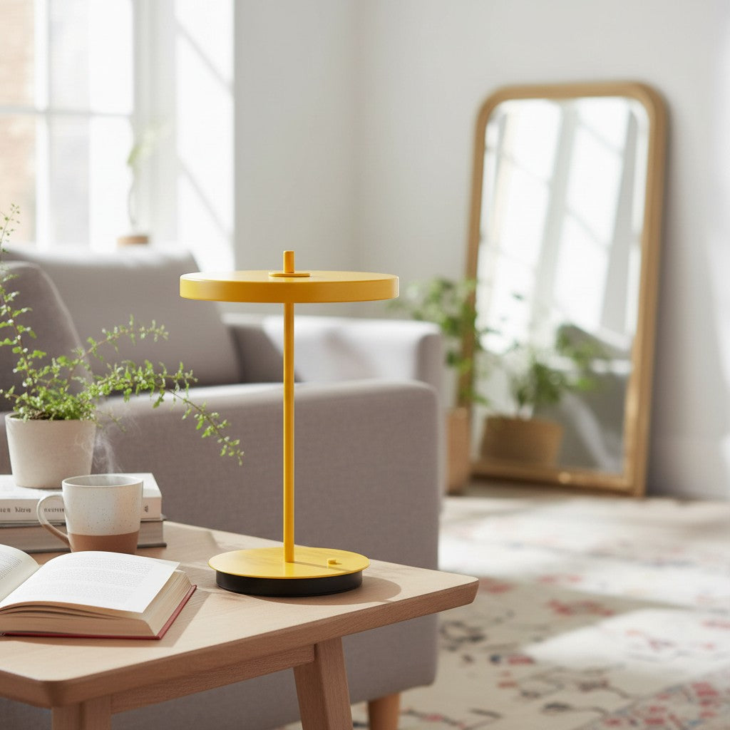 Astris Sculptural Modern Minimalist Metal Table Lamp for Living Room and Office | Esilora