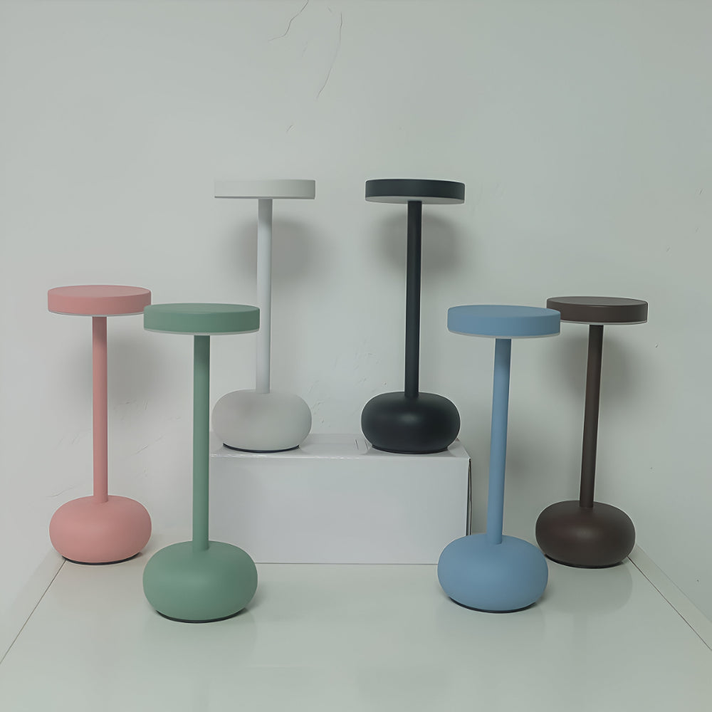 Modern Metal Table Lamp — LED Dimmable, USB Rechargeable, Touch Control