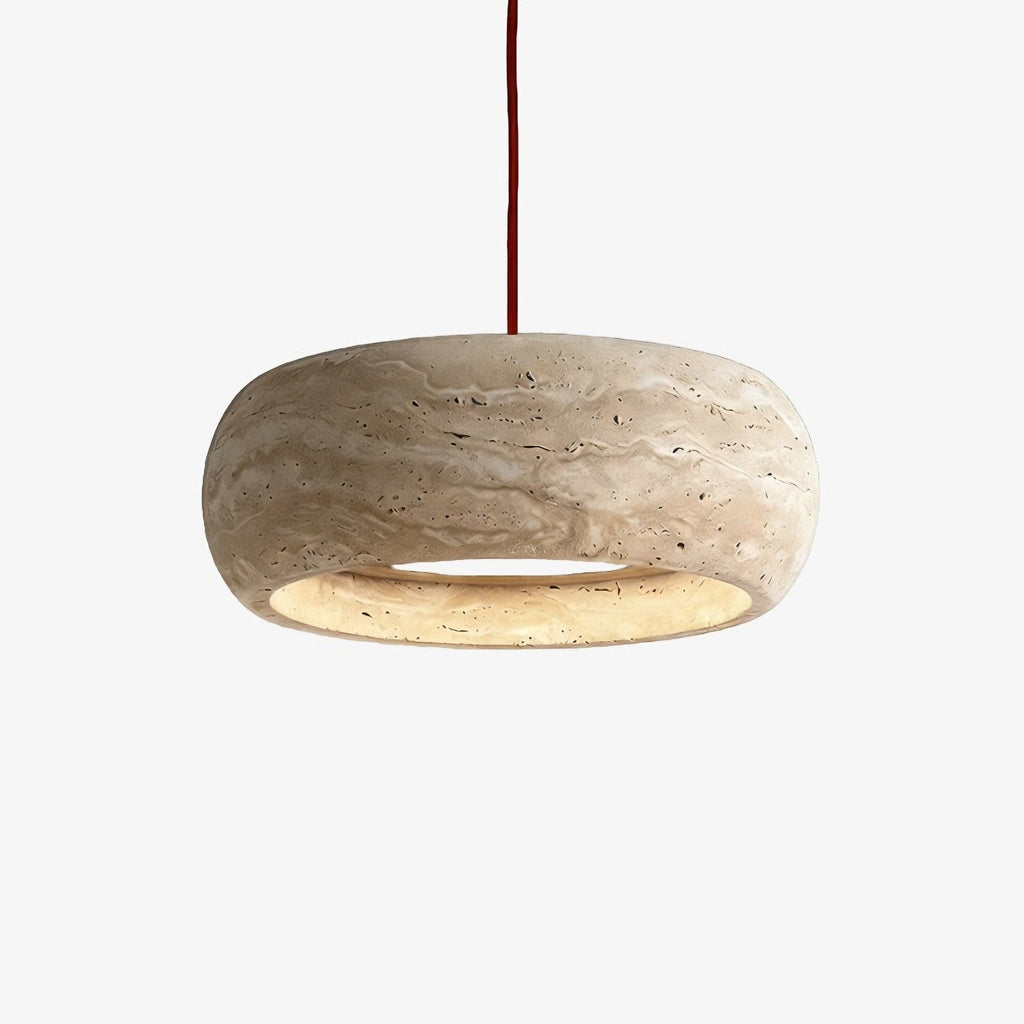Kairis Travertine Natural Stone Pendant Light - Vintage Style Lighting for Dining and Living Spaces | Esilora