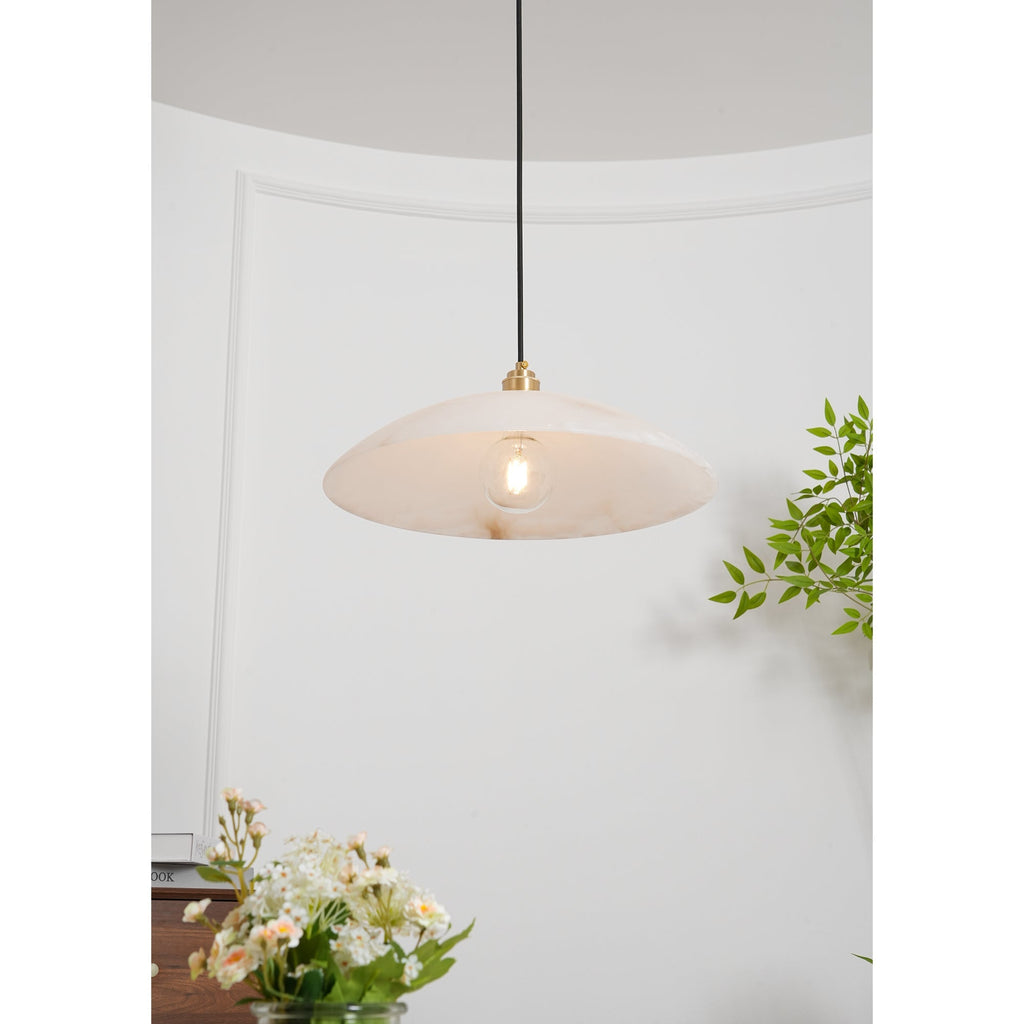 Alabaster Dome Pendant Light | Esilora