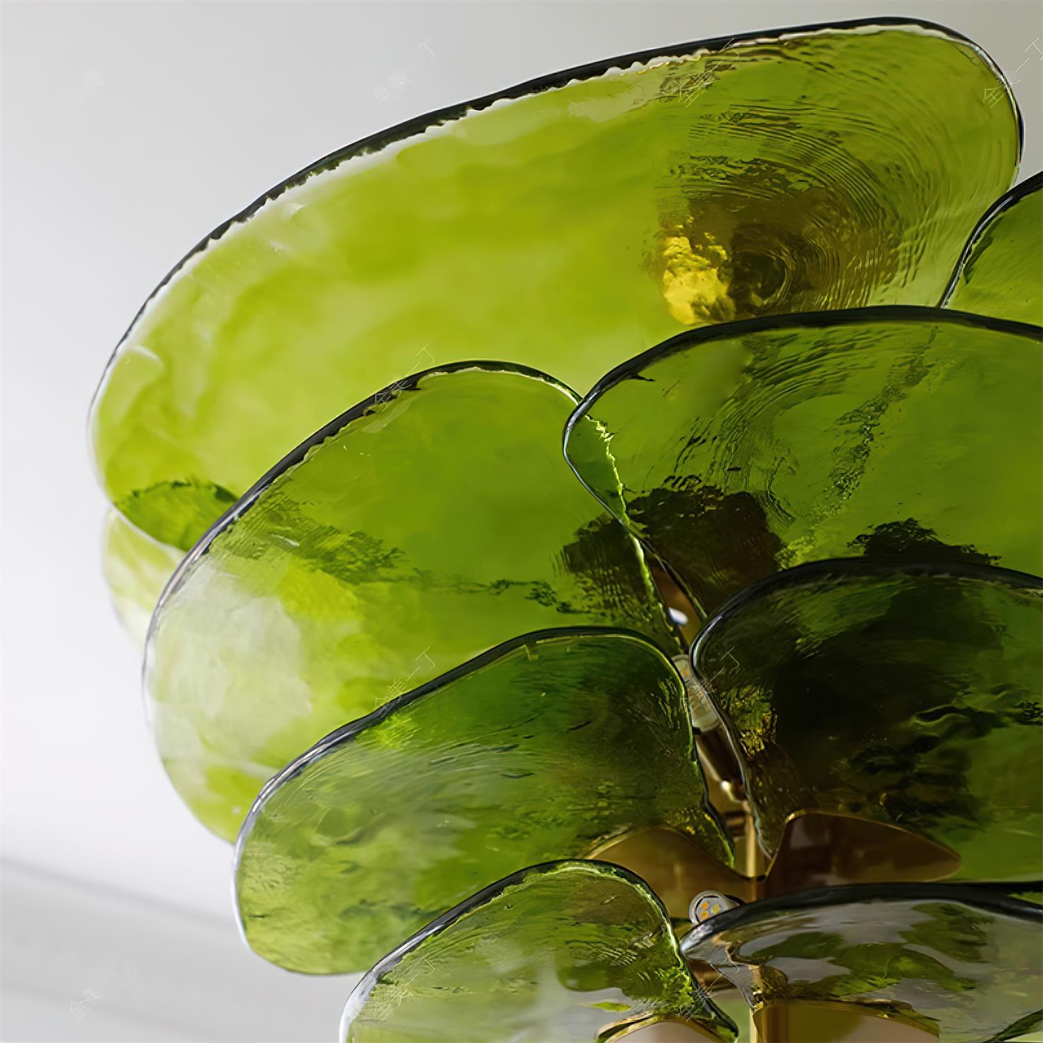 Lotus Leaf Layered Glass Chandelier | Esilora