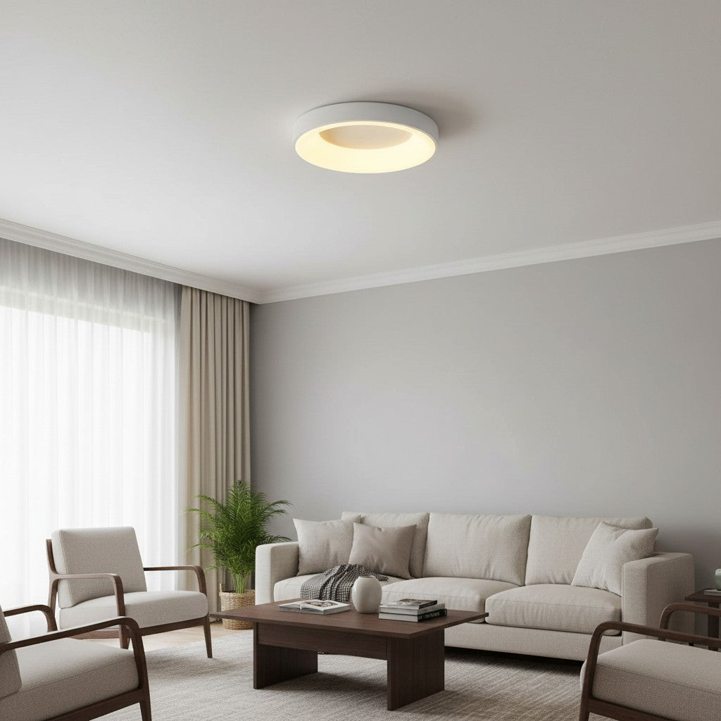 Lumiflexa Sleek Circle Ceiling Lamp - Minimalist Design for Modern Living Rooms | Esilora