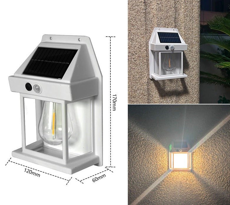 Solar Lantern Wall Light with Motion Detector – Pack of 2 - Esilora