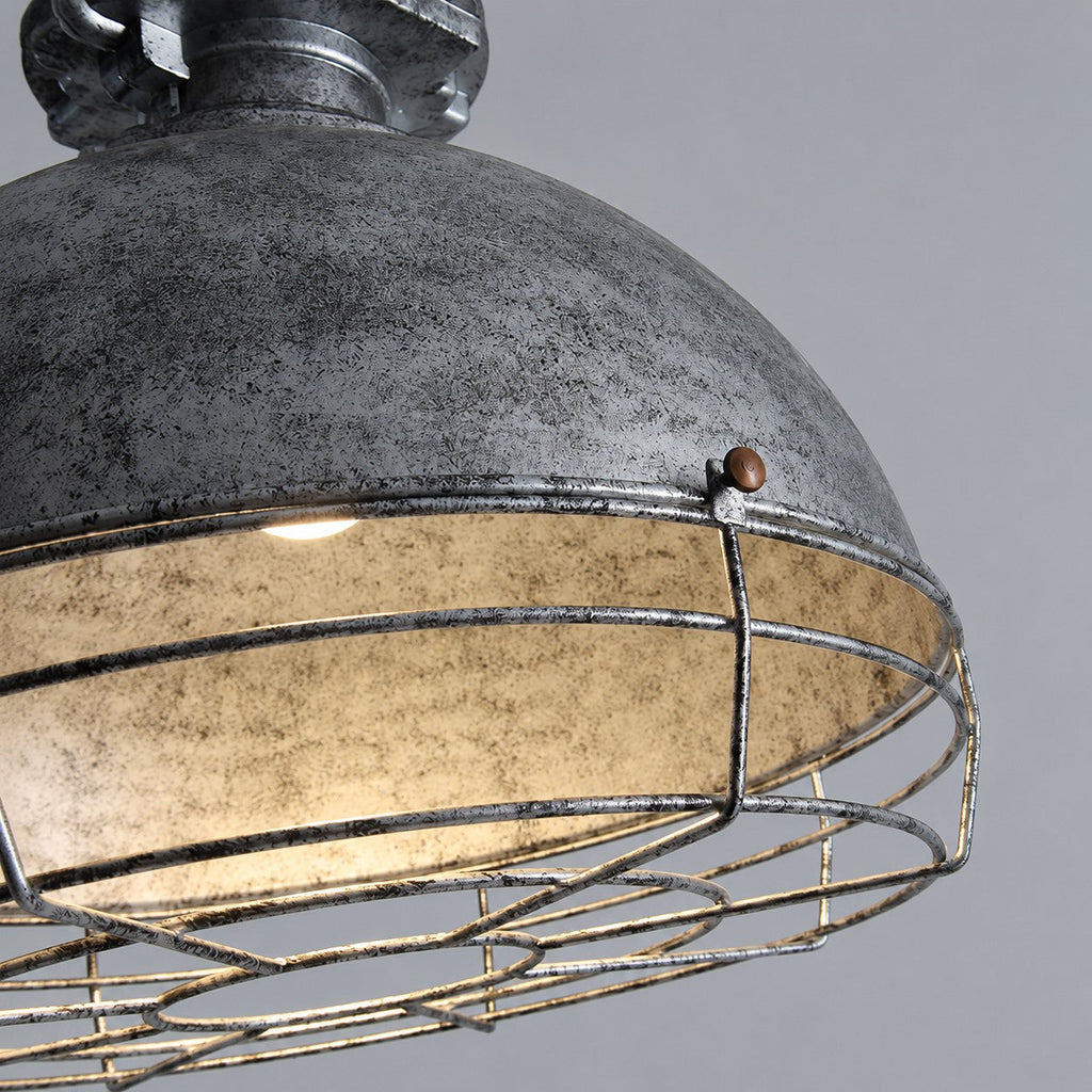 Vintage Industrielle Pendelleuchte mit Eisenkäfig | Esilora
