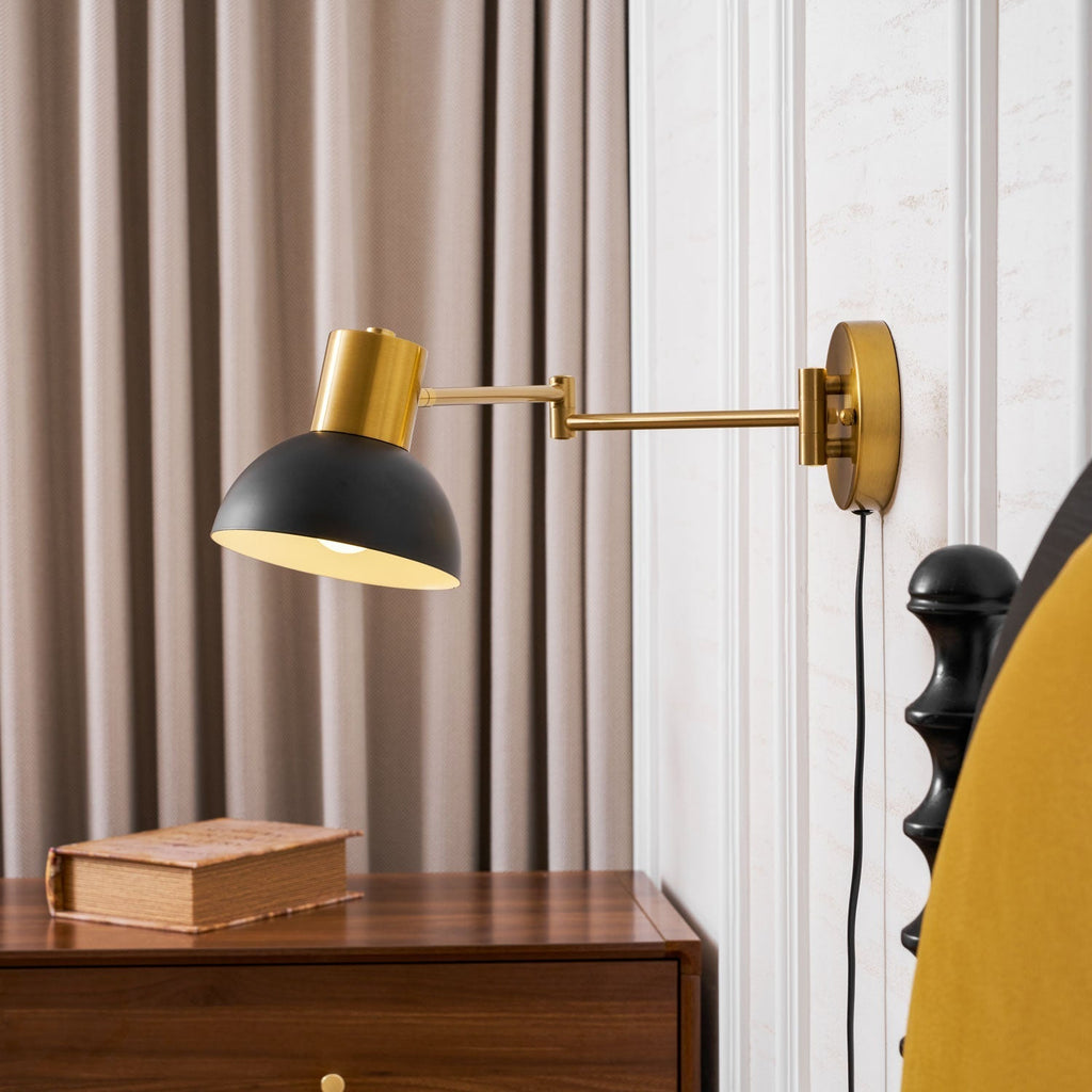 Adjustable Arm Plug In Wall Lamp | Esilora