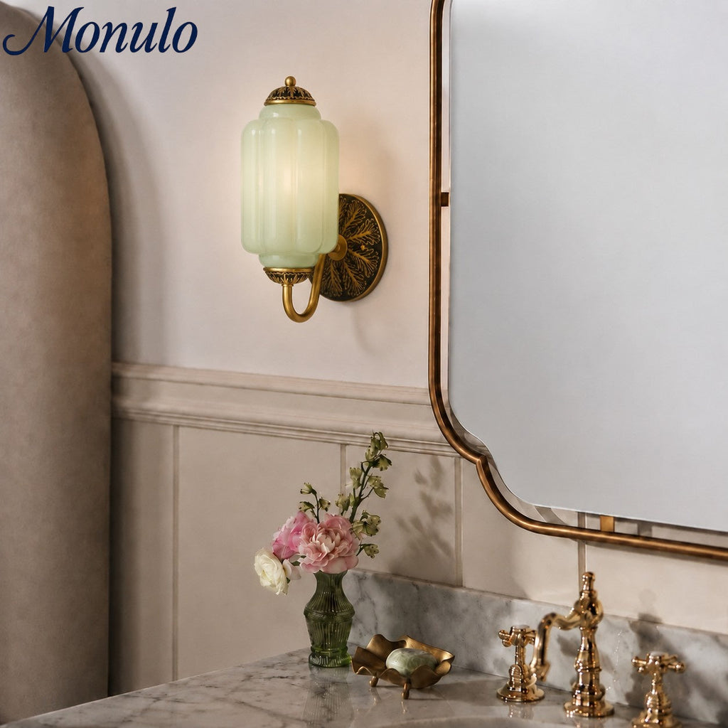 Vintage Milk Glass Sconce Bedside Hallway Eloise Wall Sconce | Esilora