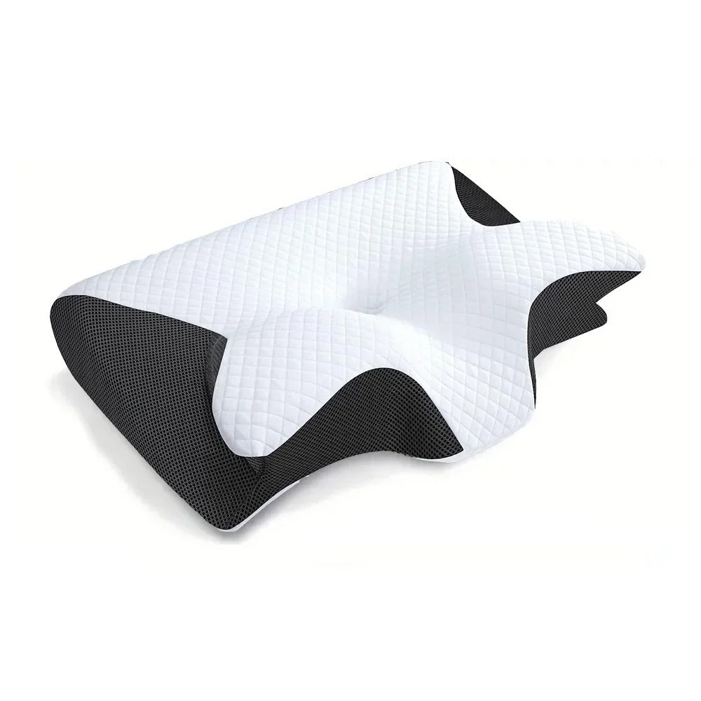 Cuscino ergonomico in memory foam per alleviare il dolore al collo e alla schiena e migliorare il sonno - Esilora