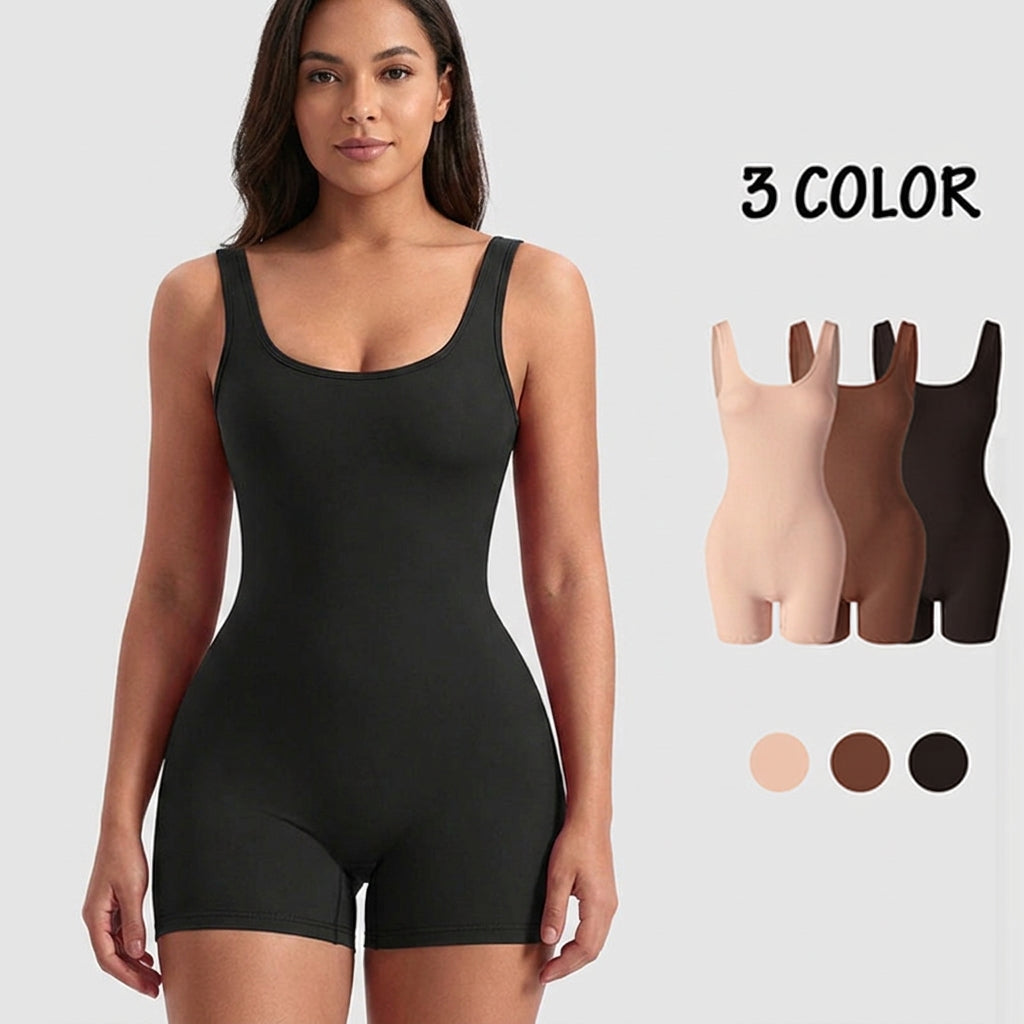 SilhouettaCurve – Seamless Full-Body Shaping Bodysuit with Tummy-Smoothing Panels - Esilora