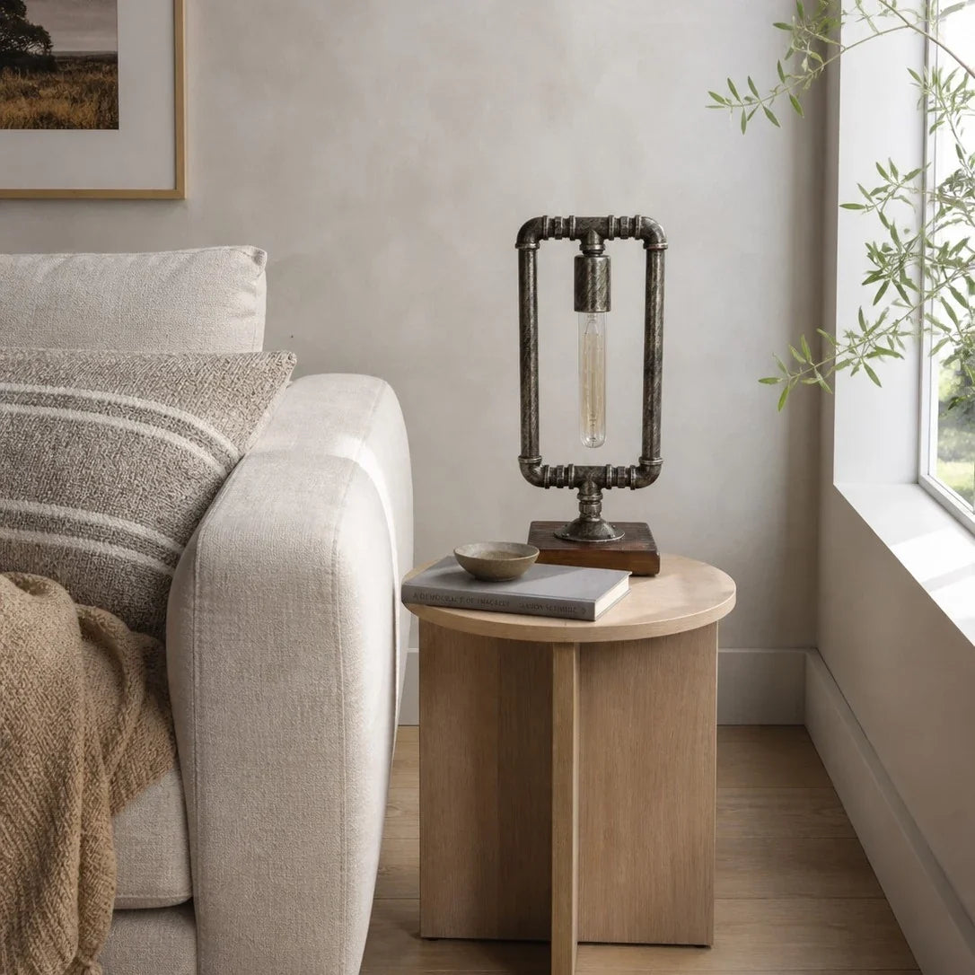 Retro Industrial Pipe Table Lamp | Esilora