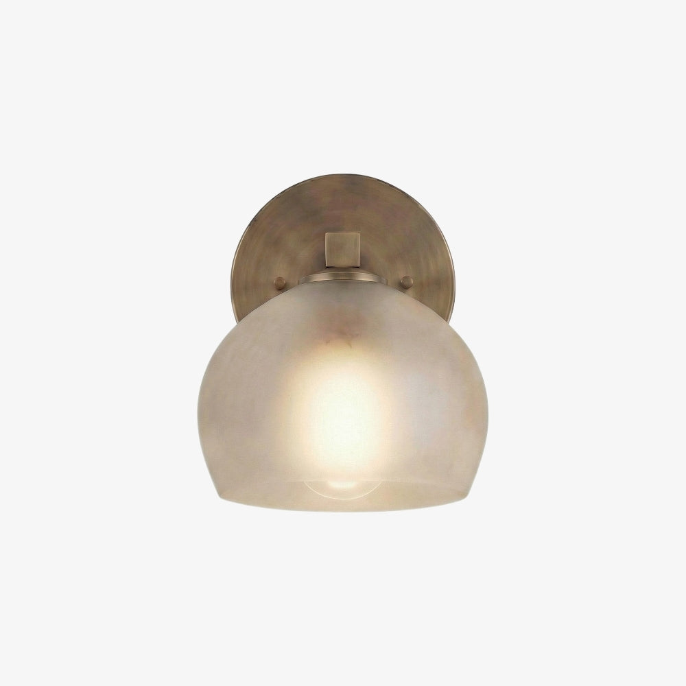 Javina globus-vegglampe – minimalistisk lampe i metall og glass med klokkeform for belysning i stue og soverom | Esilora