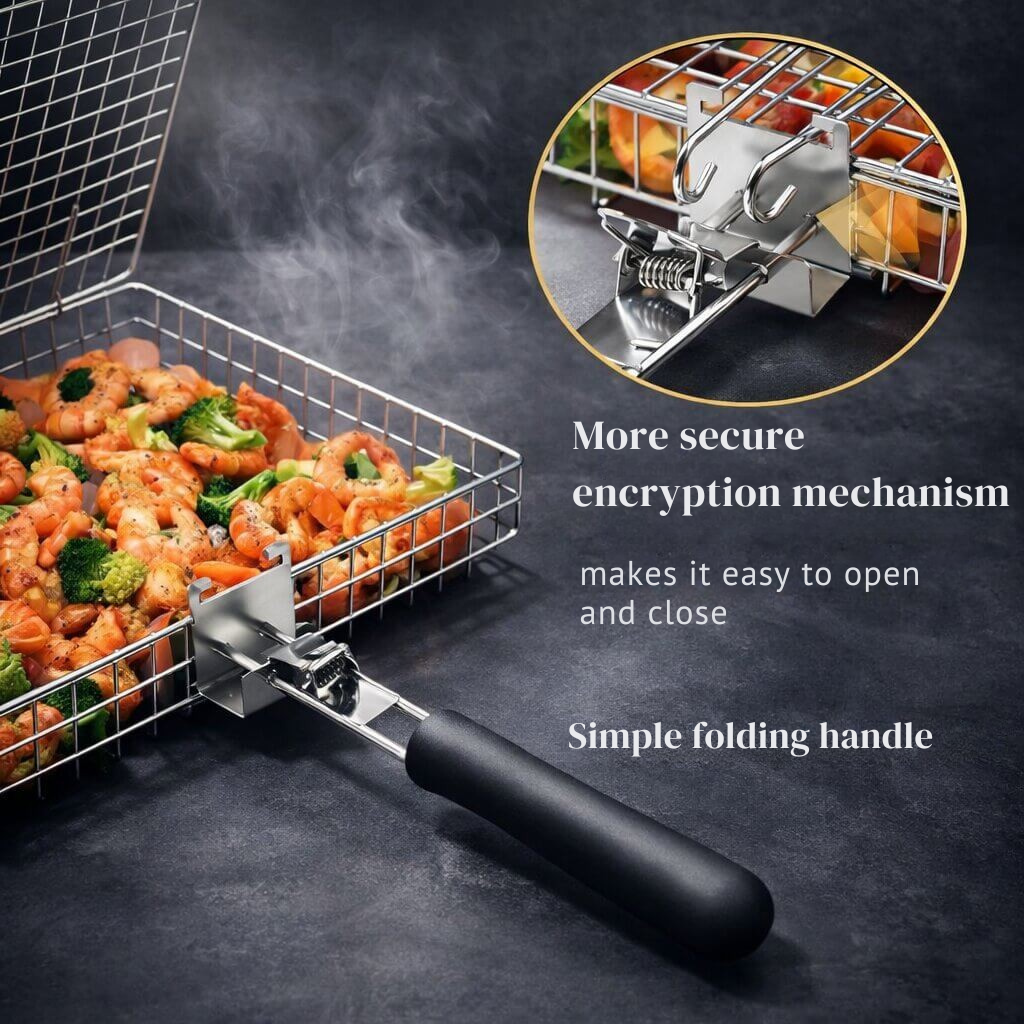 Stainless Steel Grill Basket for Barbecuing - Esilora