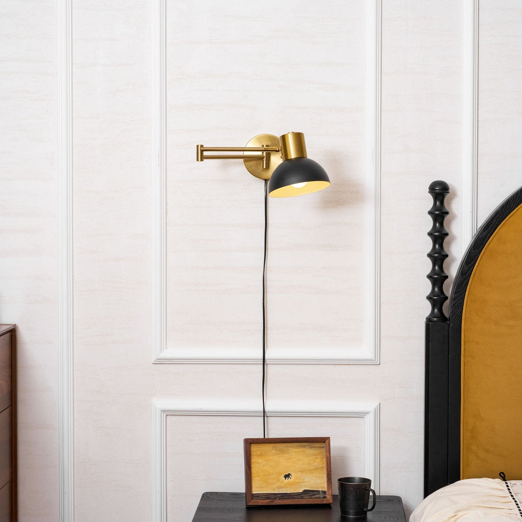 Adjustable Arm Plug In Wall Lamp | Esilora