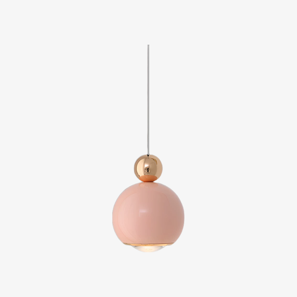 Lampe suspendue Ivoran de style crème – Lampe LED réglable en forme de globe acrylique pour chevet et bureau | Esilora