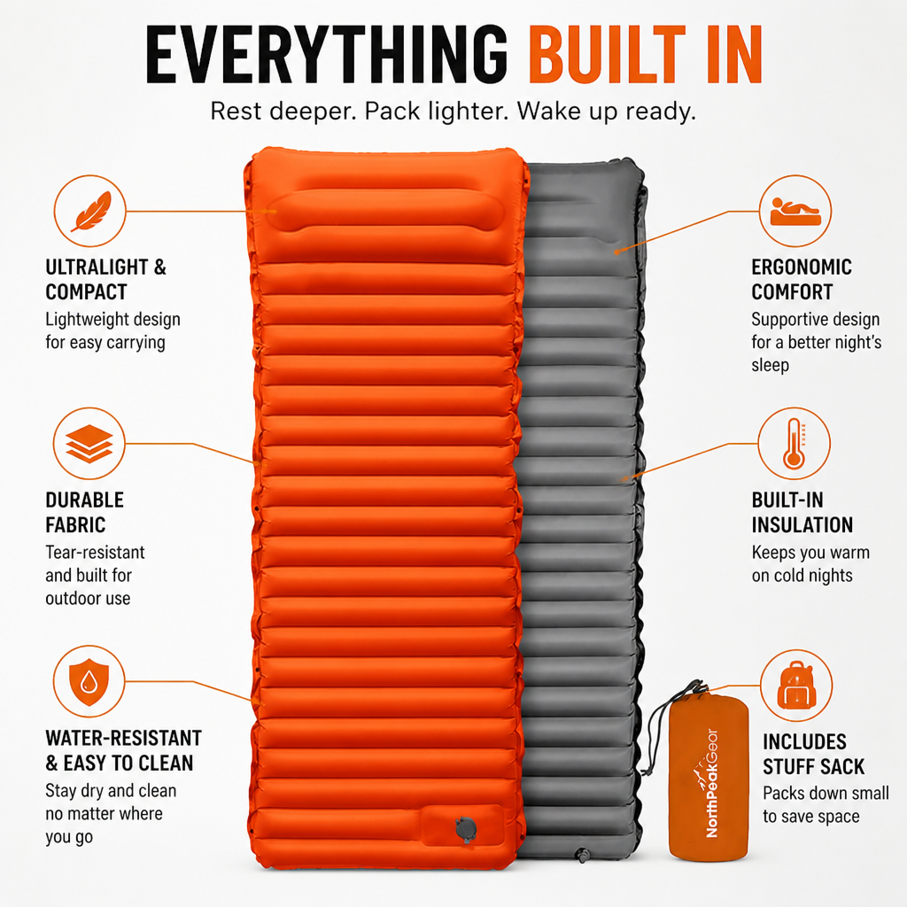 SummitRest Ultralight Mattress — Wake Up Energized, Carry Less, Explore More - Esilora