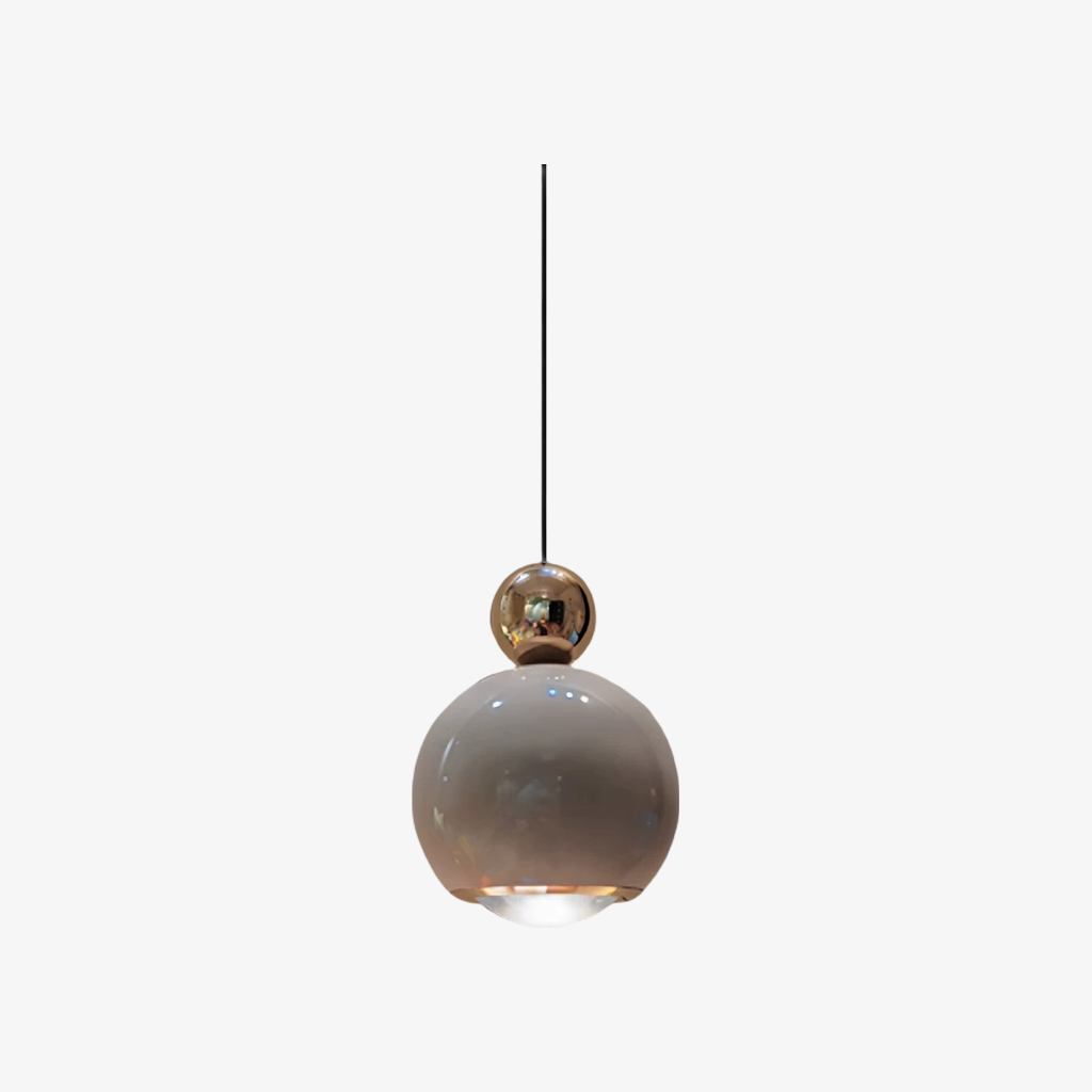 Lampe suspendue Ivoran de style crème – Lampe LED réglable en forme de globe acrylique pour chevet et bureau | Esilora