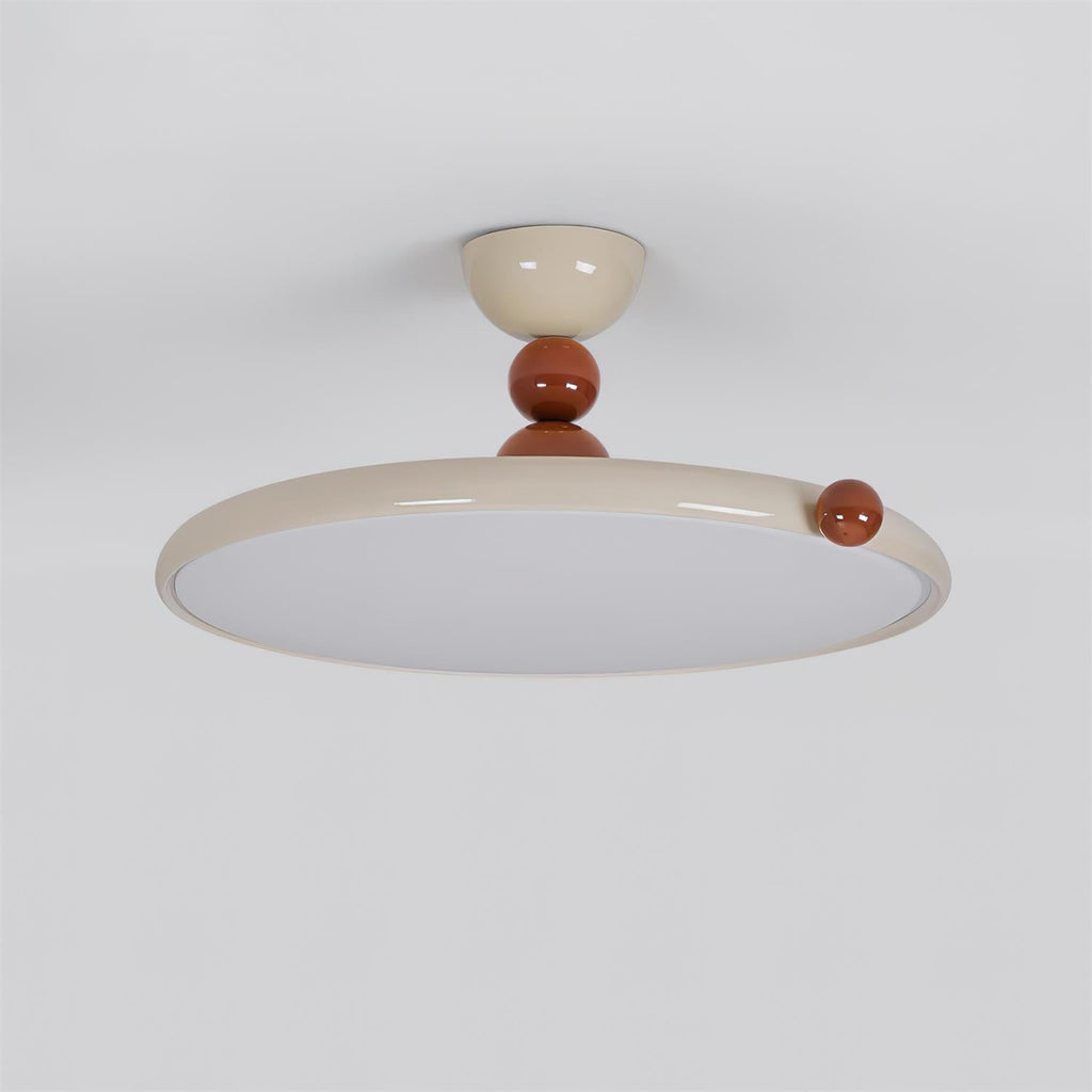 Round Flying Disc Ceiling Light - Retro Style Metal Acrylic | Esilora