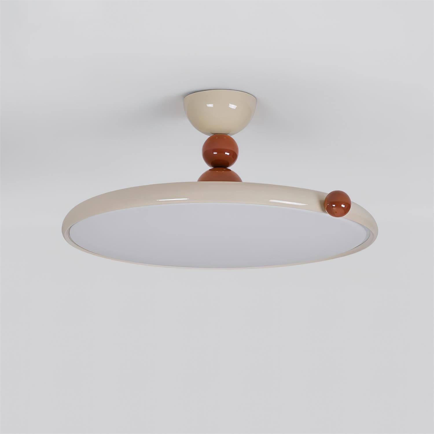 Round Flying Disc Ceiling Light - Retro Style Metal Acrylic | Esilora