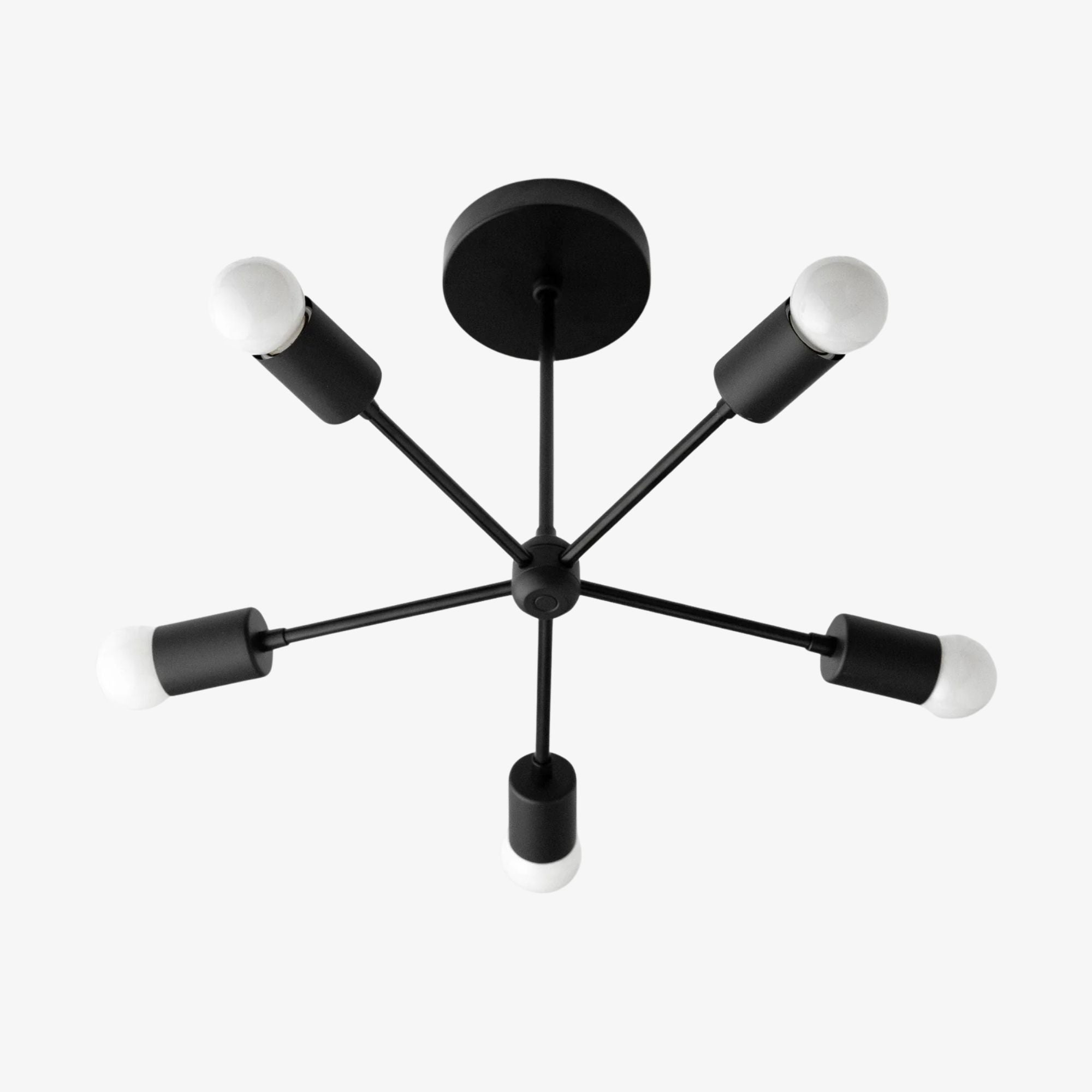 Mobilux Line Mid-Century Gold Sputnik Kronleuchter – Halbeinbau geometrische Messingleuchte | Esilora